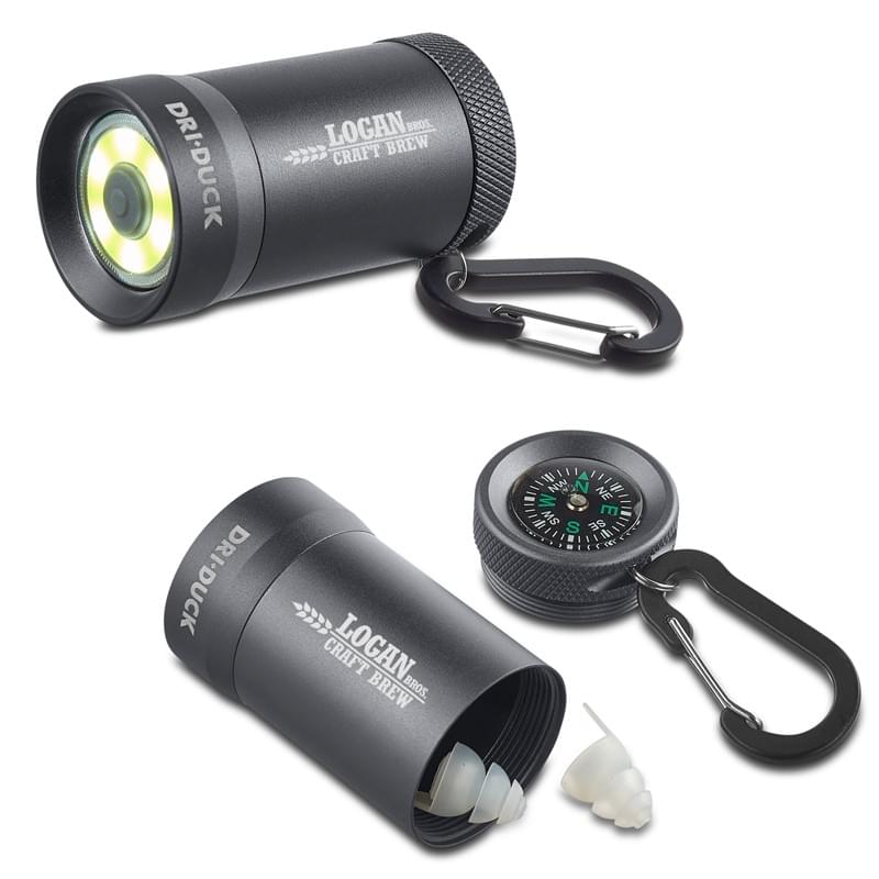 Dri Duck Storage COB Flashlight With Earplugs and Compass