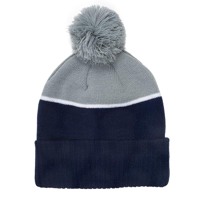 Two-Tone Tamy Beanie with Pom 4