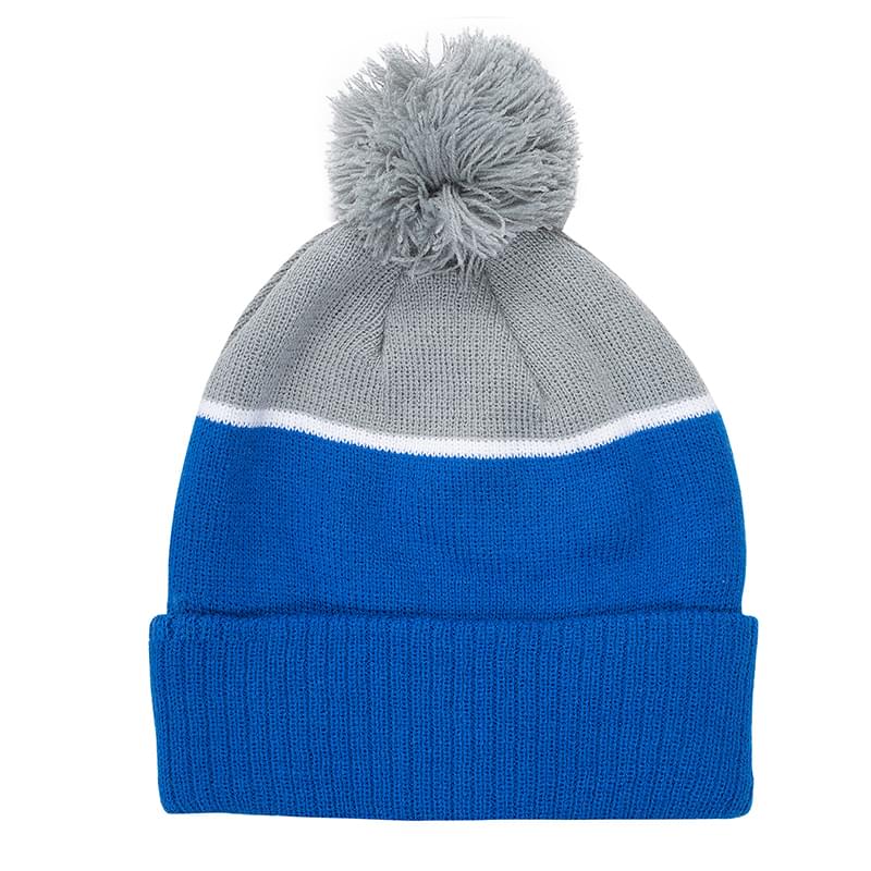 Two-Tone Tamy Beanie with Pom 5