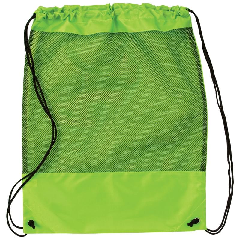 Mesh Panel Drawstring Backpack 3