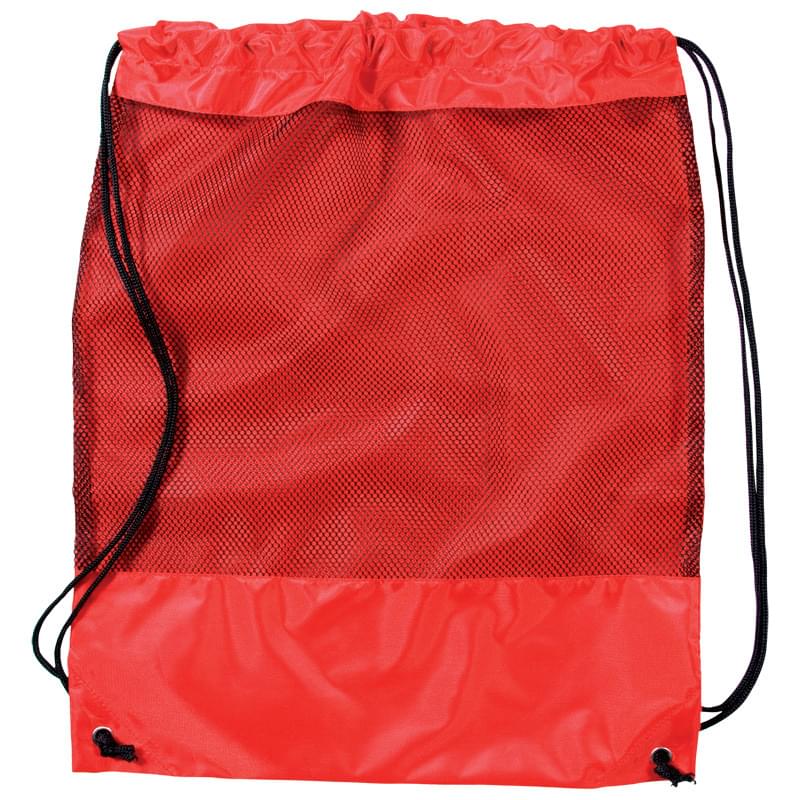 Mesh Panel Drawstring Backpack 4
