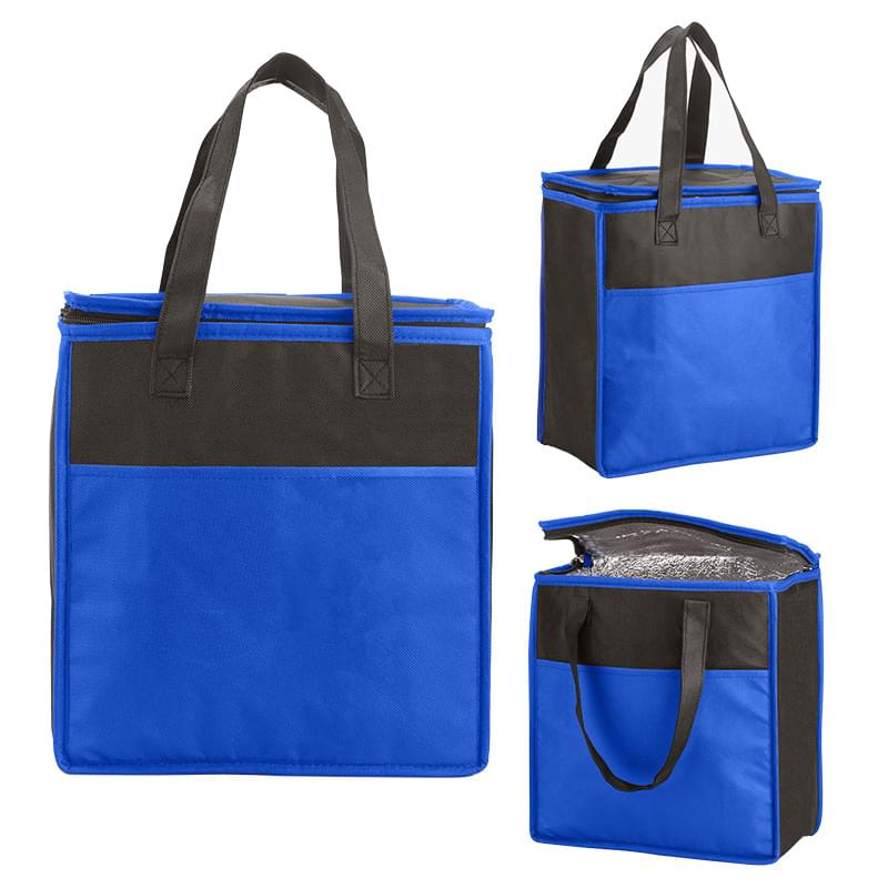 Bicolored Insulated Flat Top Tote