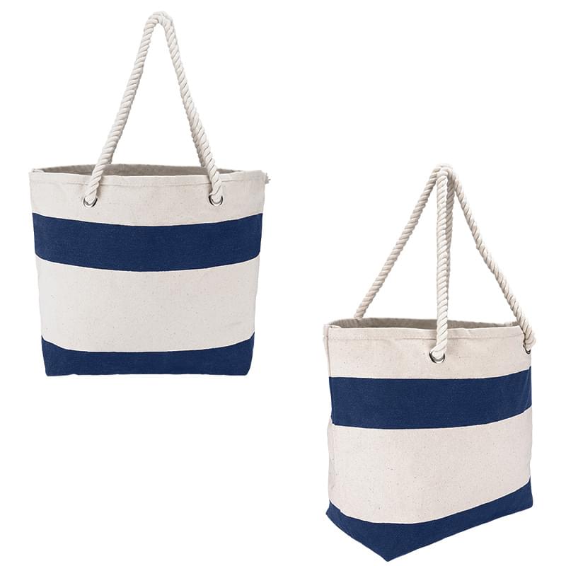 Cotton Resort Tote with Rope Handle, custom tote bag with logo imprint 3