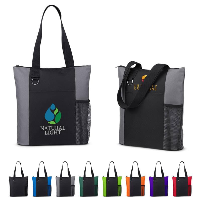 Essential Trade Show Tote with Zipper Closure Custom Tote Bags iPromo