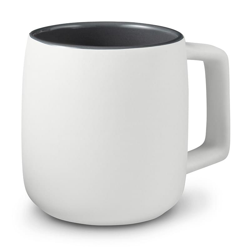 15 oz. Geo Square Handle Ceramic Mug