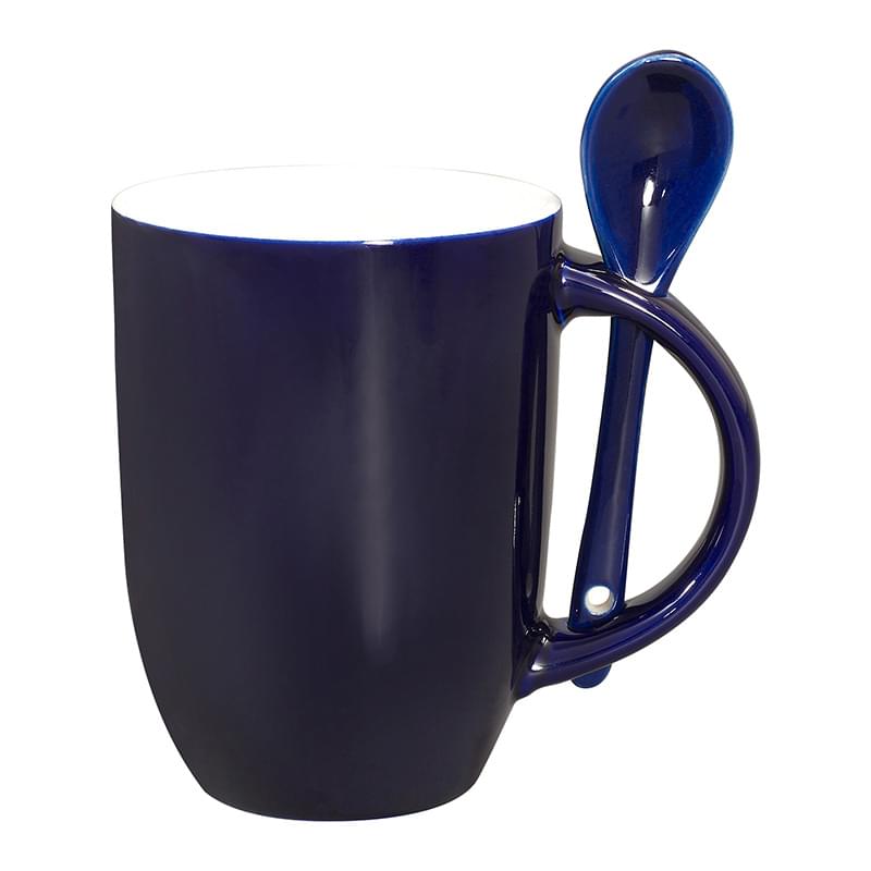 12 oz. Dapper Ceramic Mug with Spoon