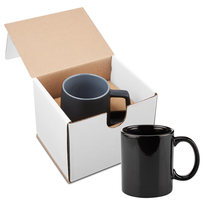 11 oz. Basic C Handle Ceramic Mug in Individual Mailer - Colors