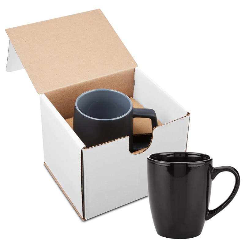 12 oz. Contemporary Challenger Café Ceramic Mug in Individual Mailer