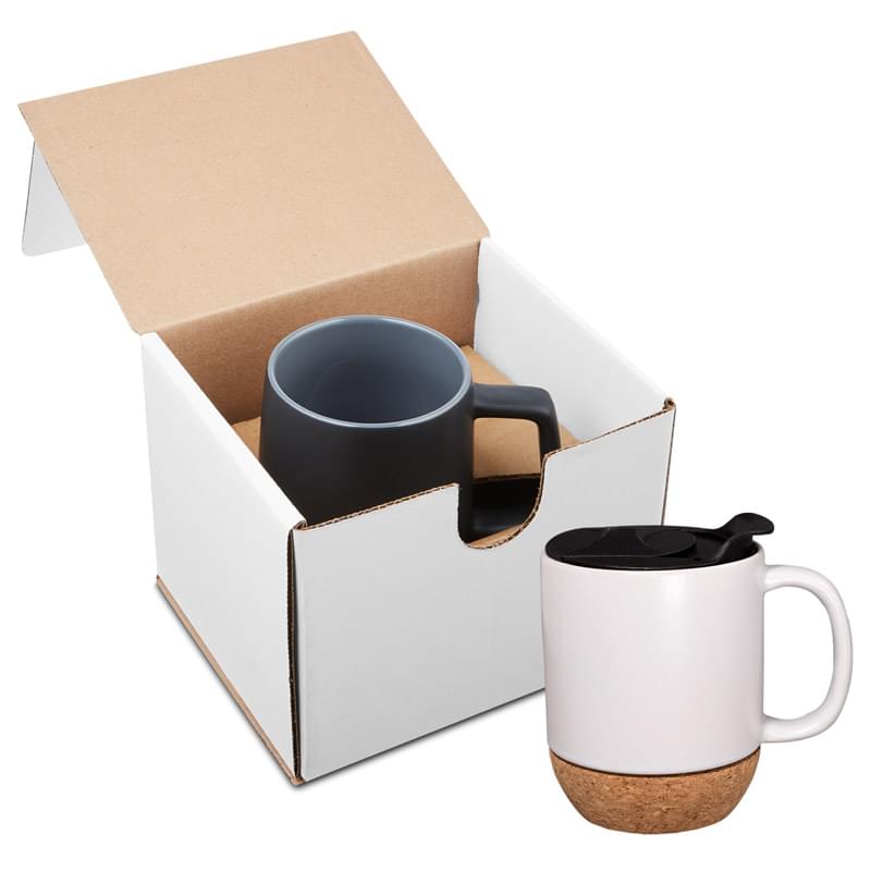 14 oz. Ceramic Mug with Cork Base in Individual Mailer