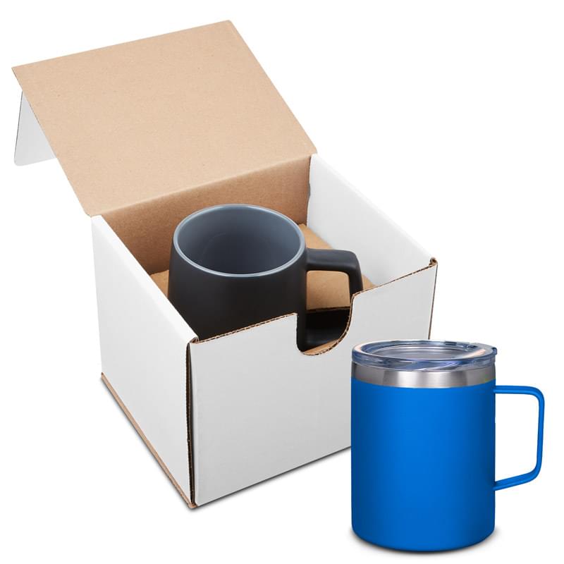 12 oz. Vacuum Insulated Coffee Mug with Handle in Individual Mailer
