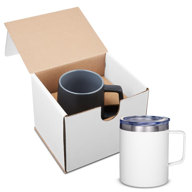12 oz. Vacuum Insulated Coffee Mug with Handle in Individual Mailer
