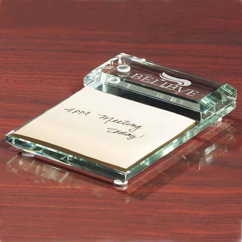 Atrium Glass Message Pad Holder