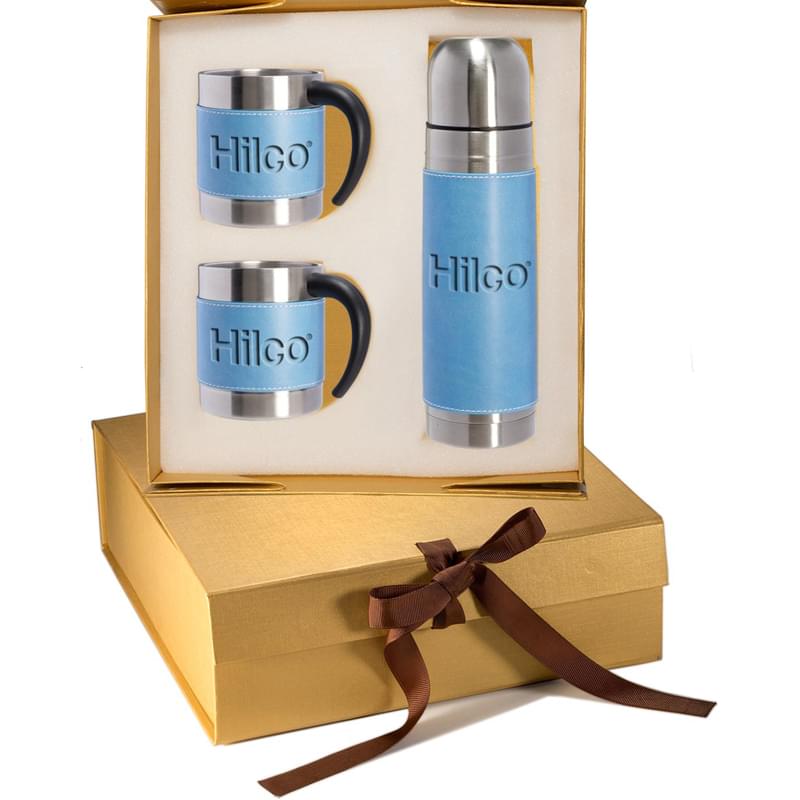 Tuscany Thermal Bottle & Coffee Cups Gift Set 3