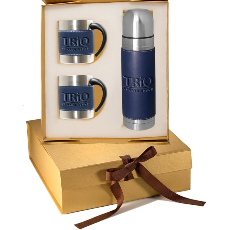 Tuscany&trade; Thermal Bottle & Coffee Cups Gift Set