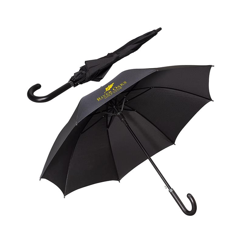 Prime Line 48" Arc Executive Umbrella With Curved Faux Leather Handle