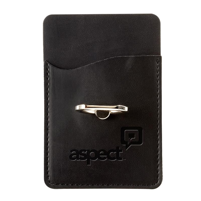 Tuscany&trade; Card Holder with Metal Ring Phone Stand