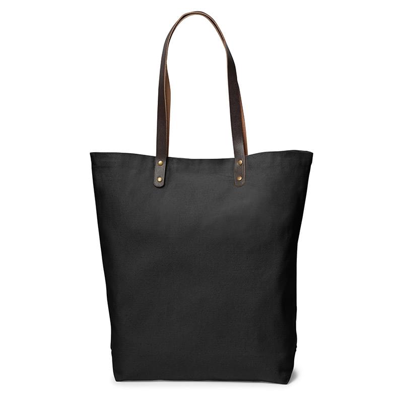 Urban Cotton Tote with Leather Handles, custom tote bag with logo imprint 3