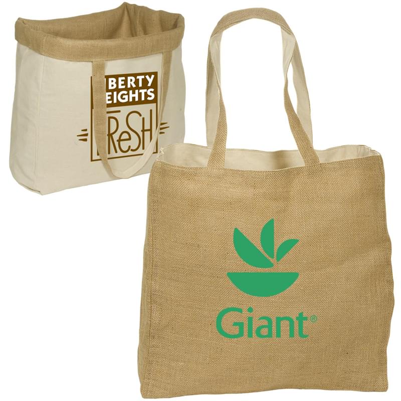 Reversible Jute/Cotton Tote 5