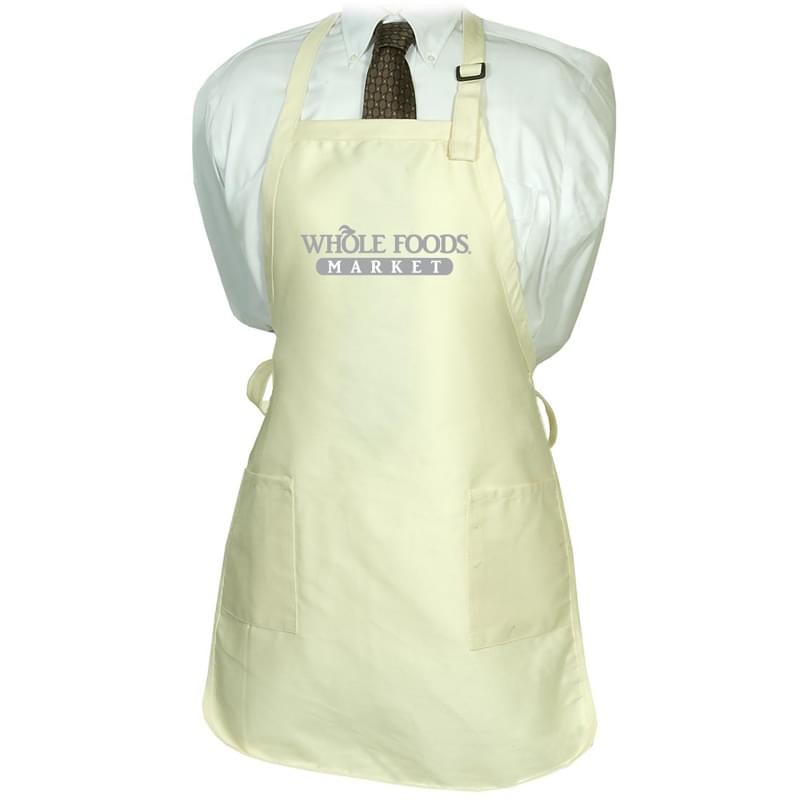 Gourmet Apron with Pockets - Natural and White