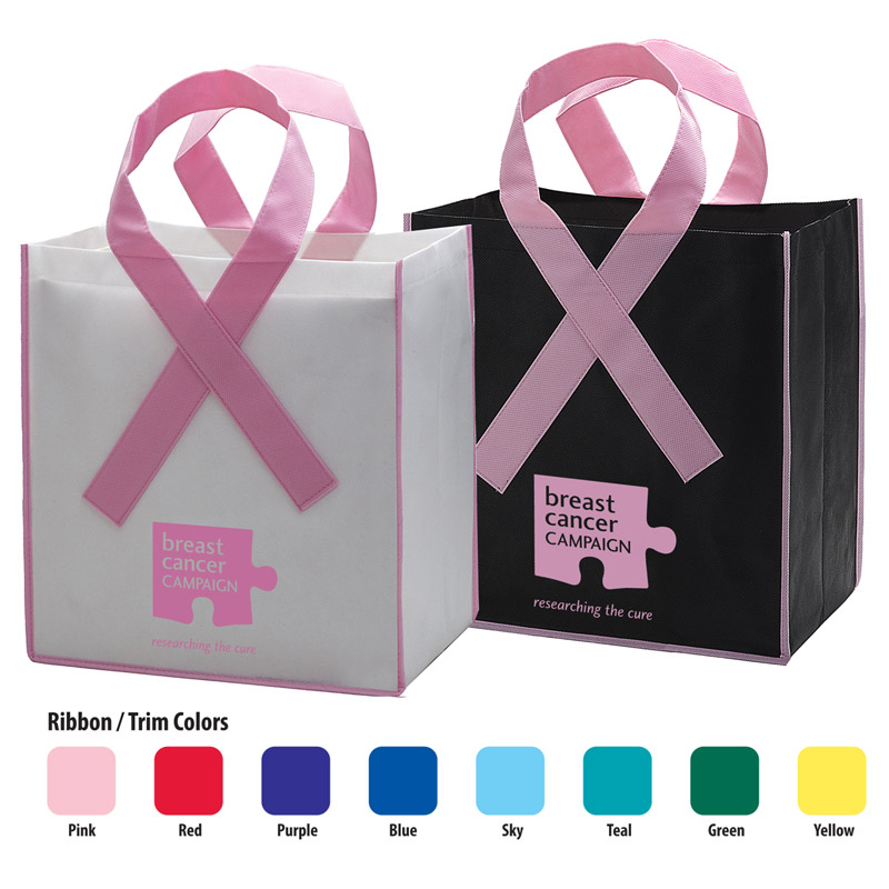 12.5" Ribbon Grocery Tote – Direct Import