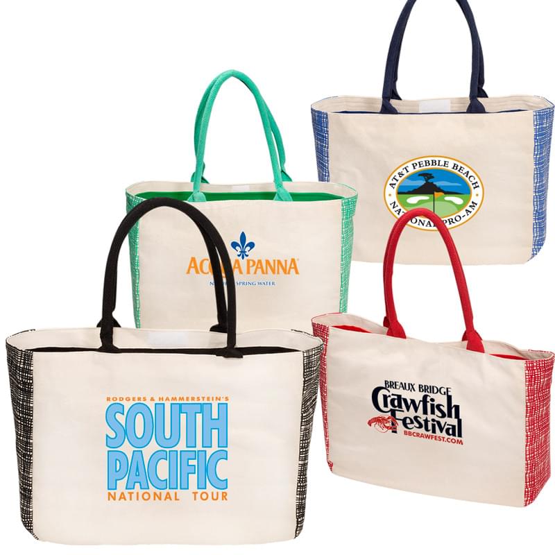Canvas Tote with Gusset Accents