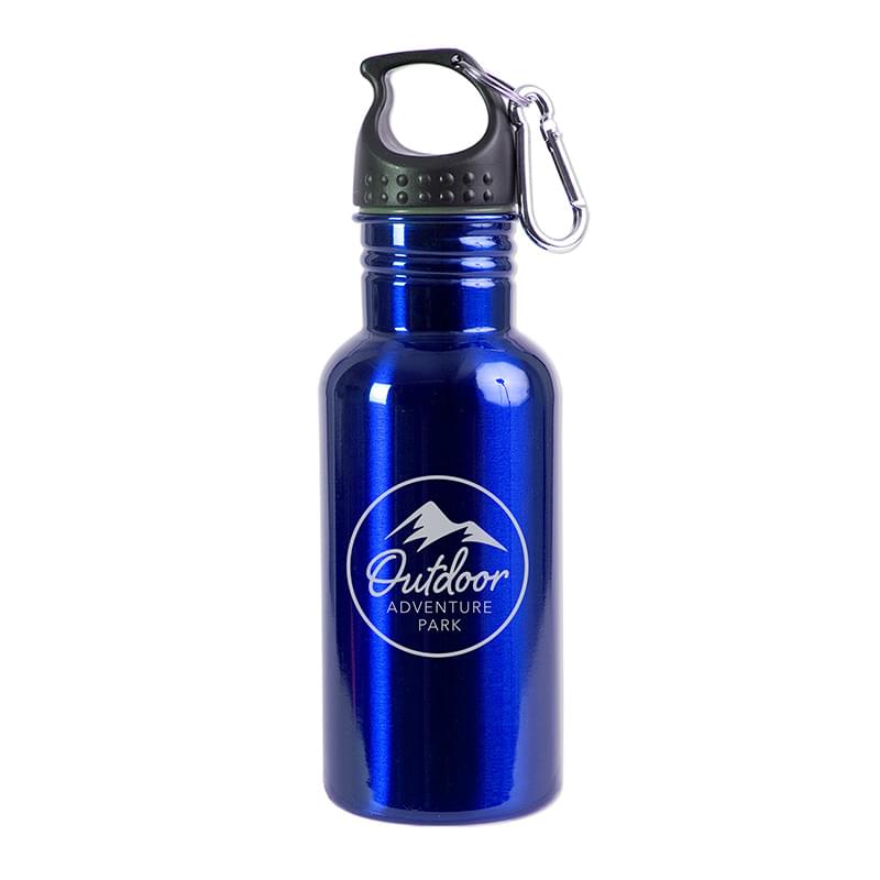Prime Line 17 oz. Stainless Steel Adventure Water Bottle With Carabiner