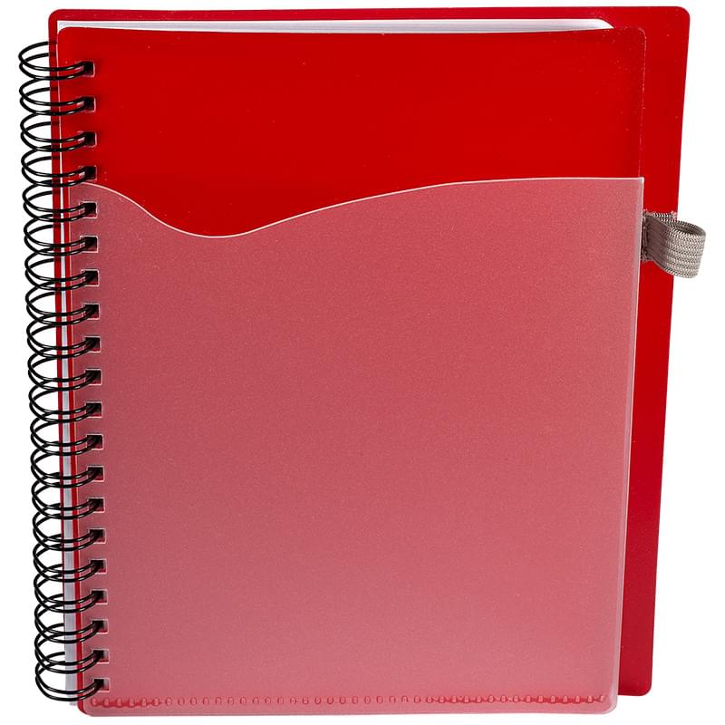 Polypro Notebook with Clear Front Pocket 5