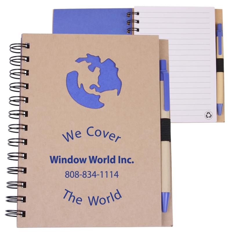 EcoShapes Recycled Die Cut Notebook: Globe