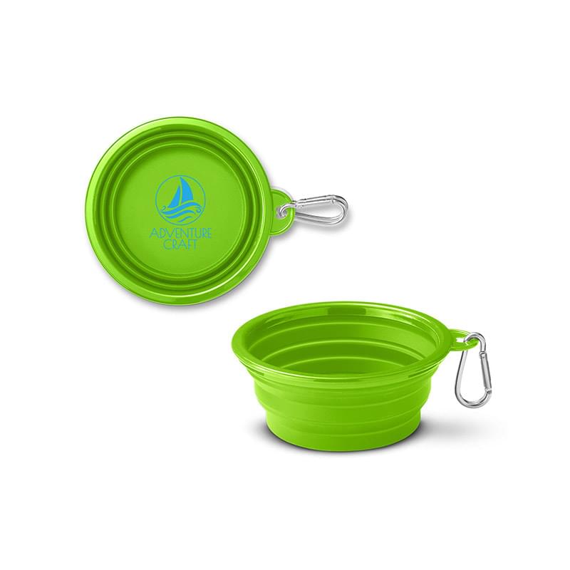 Prime Line Collapsible Pet Bowl With Carabiner