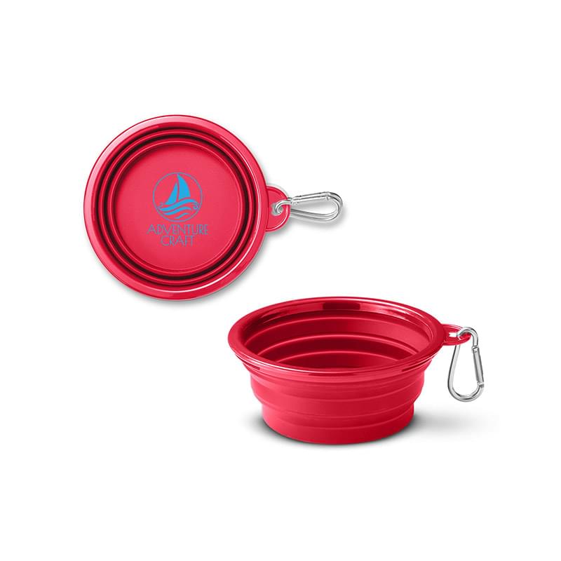 Prime Line Collapsible Pet Bowl With Carabiner