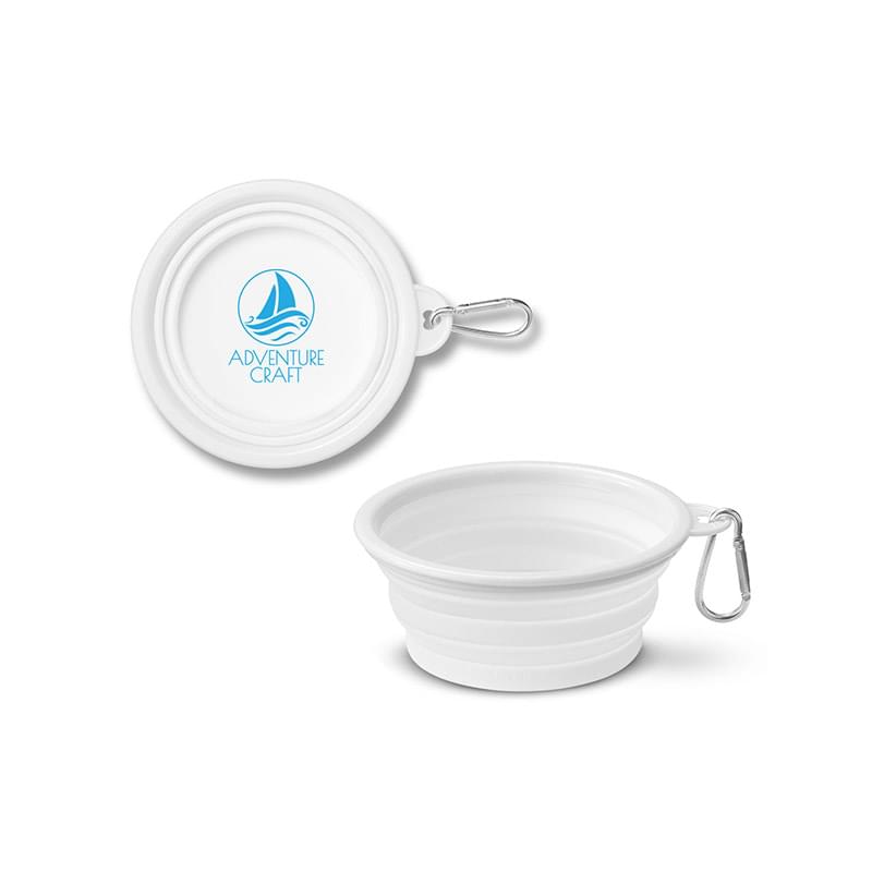 Prime Line Collapsible Pet Bowl With Carabiner