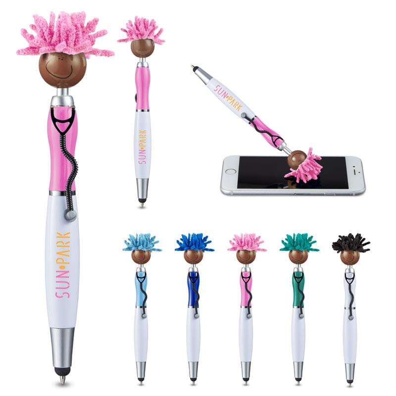 MopToppers&reg; Screen Cleaner with Stethoscope Stylus Pen - Multi-Cultural Version (Brown Skin Color)