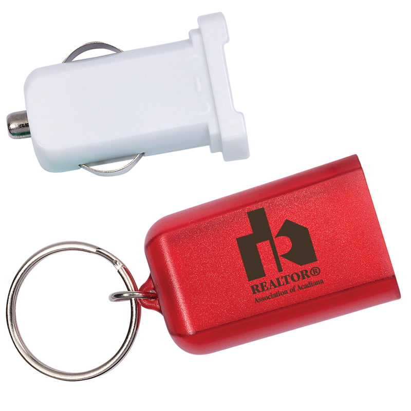 Mini Car Charger with Key Ring