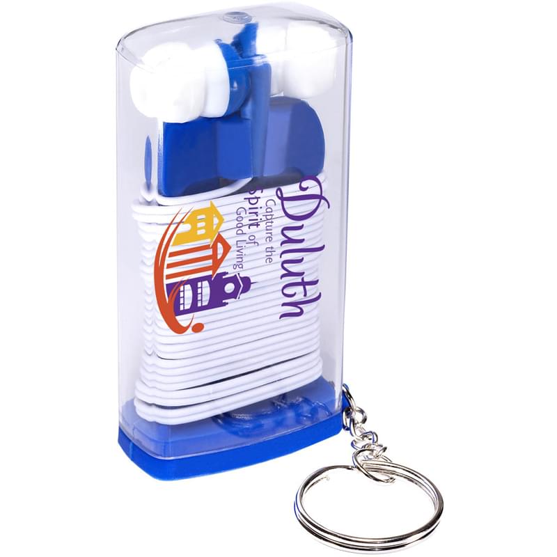 Earbuds in Case with Key Ring