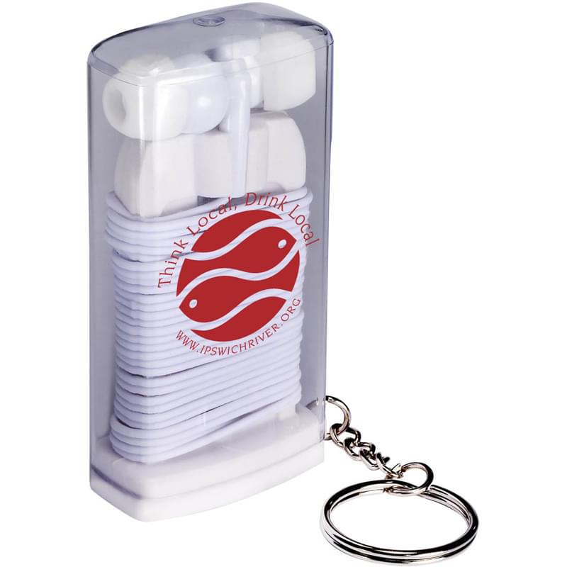 Earbuds in Case with Key Ring