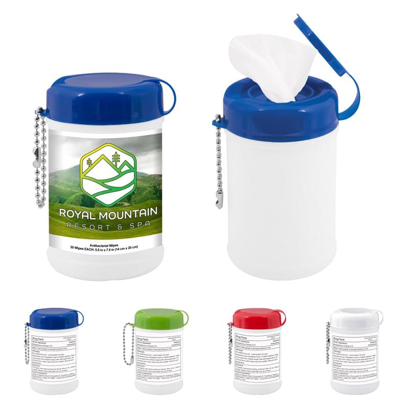 Mini Canister of Wet Wipes - 30 pc.