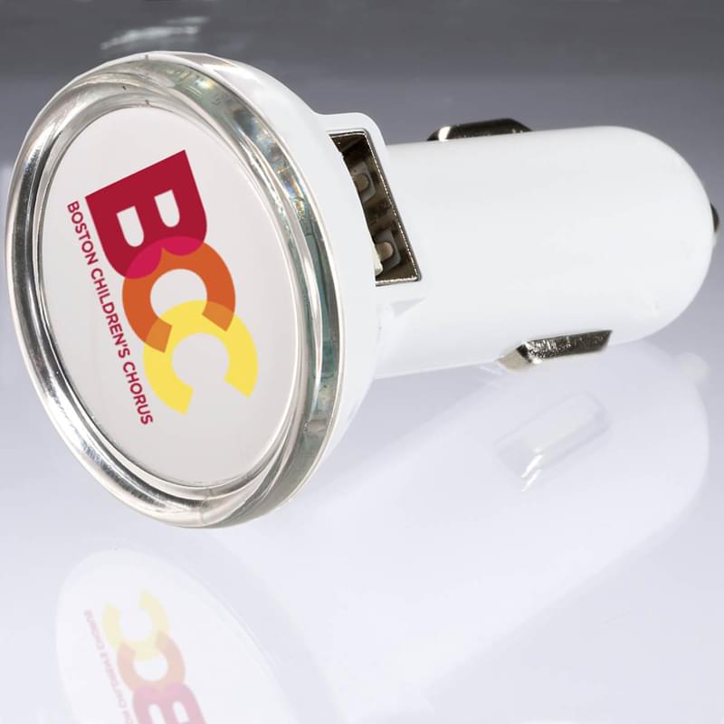 Round USB Car Charger - Deluxe