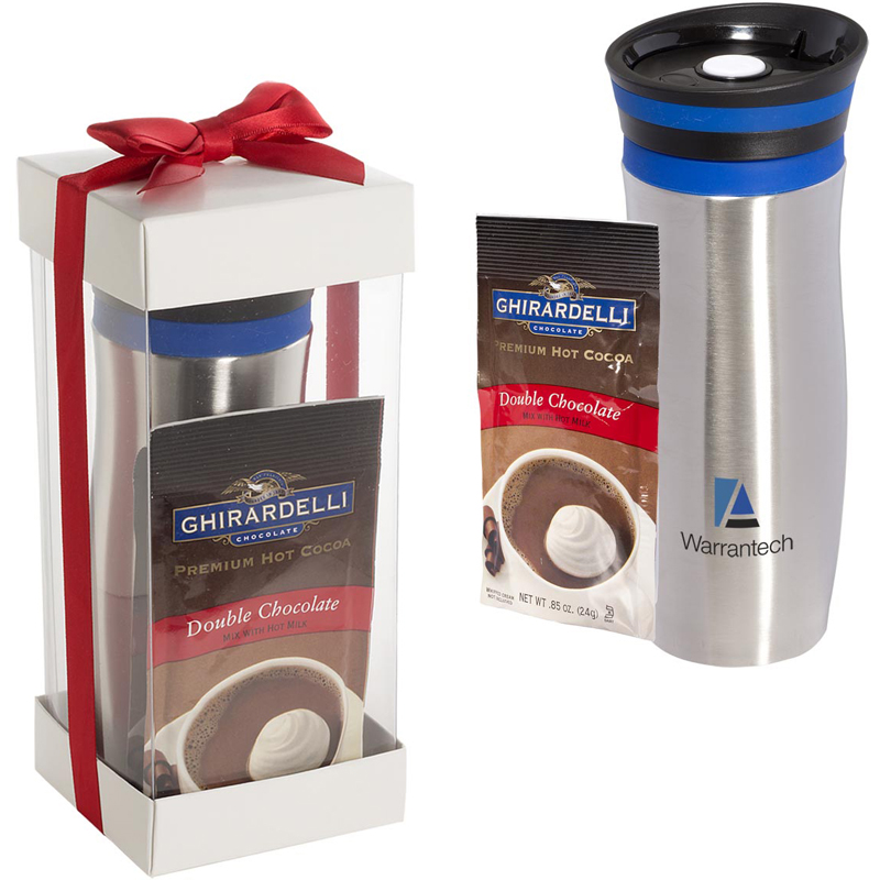 Click 'n Sip Gleam Tumbler & Ghirardelli Cocoa Set