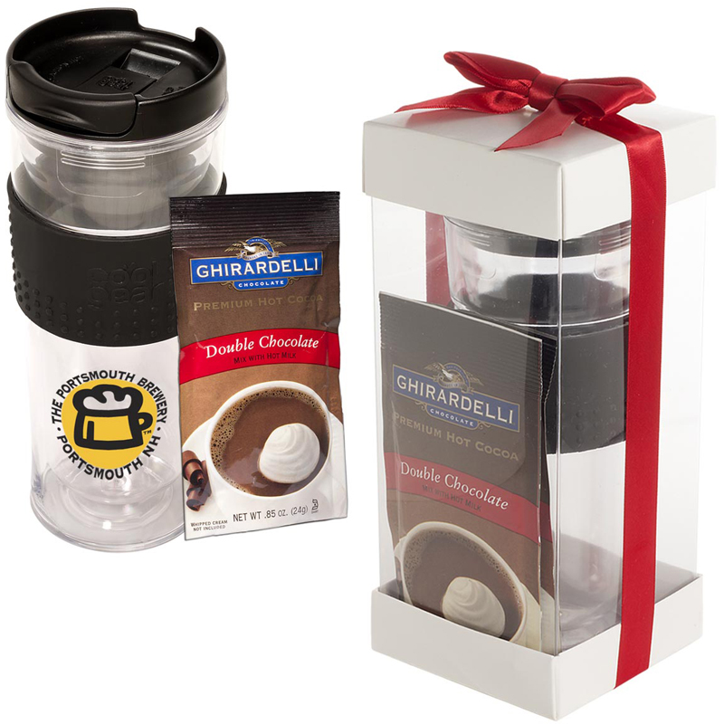 Cool Gear Mason Coffee Tumbler & Ghirardelli Cocoa Set