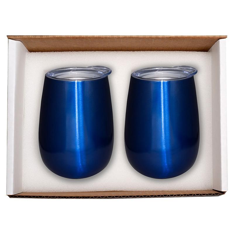 Duo Vacuum Stemless Wine Tumbler Gift Set