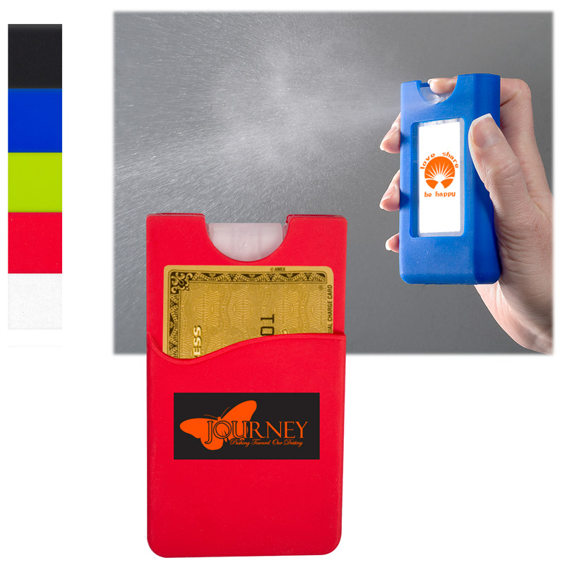 Silicone Wallet Sleeve w/ Sanitizer