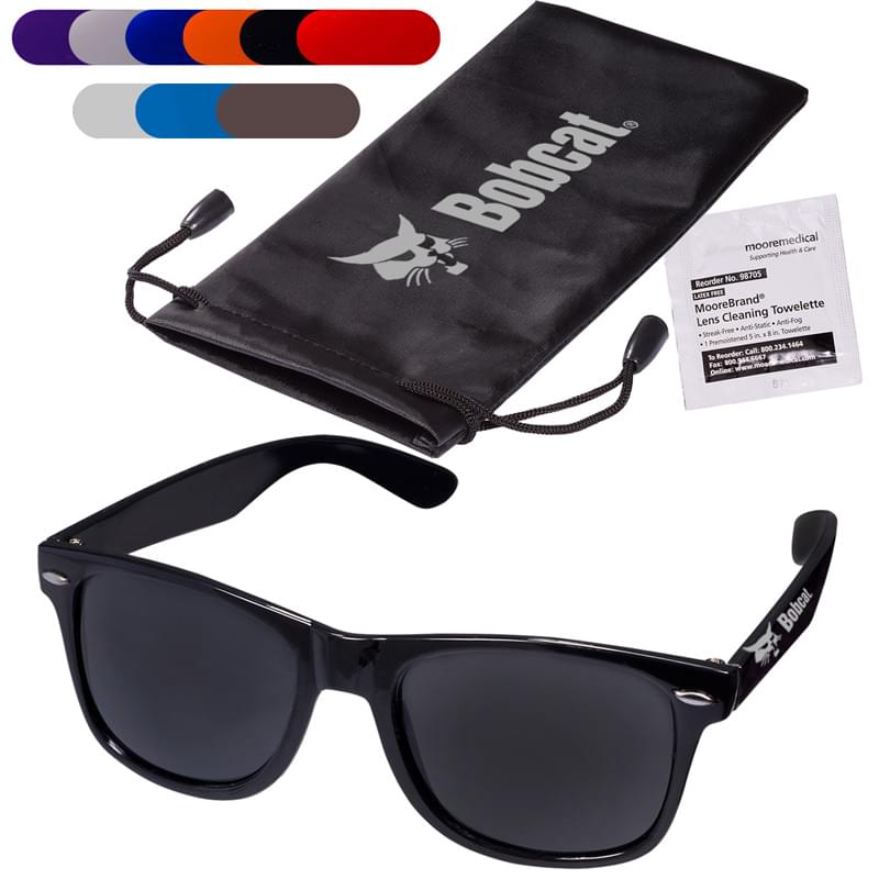 Fashion Sunglasses & Lens Cleaning Wipe in a Pouch