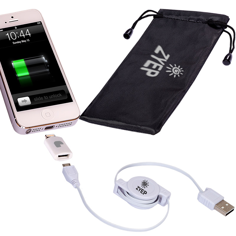 Retractable USB Cable & MFi Lightning Adapter