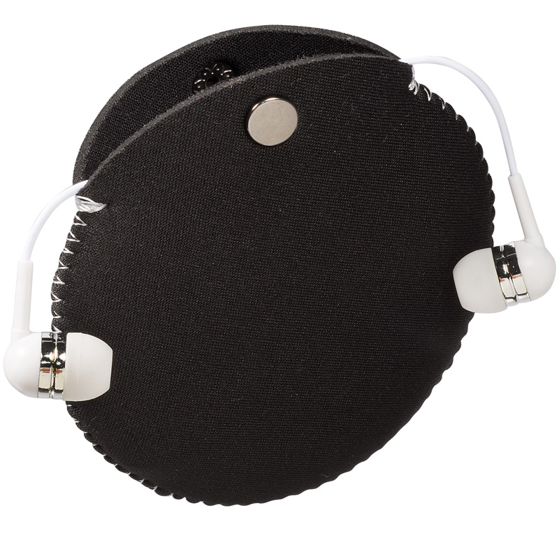 Neoprene Earbuds Pouch Combo with Earbuds