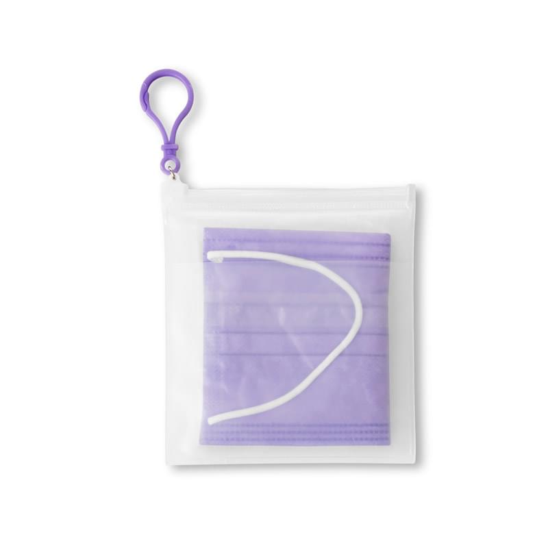 Single 3-Ply Mask Pack in PEVA Zip Bag 3