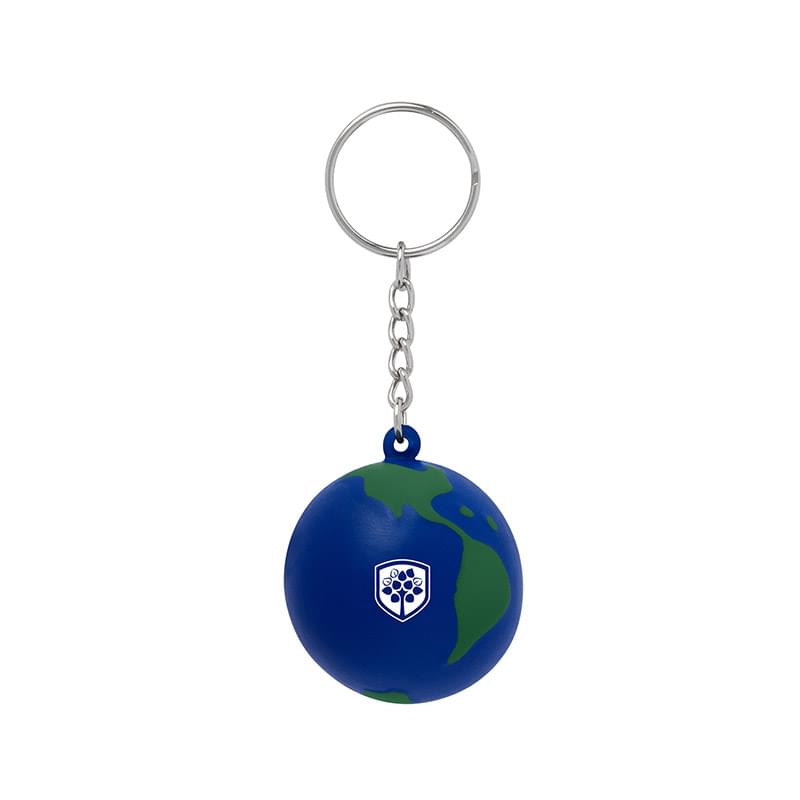 Prime Line Globe Earth Shape Stress Ball Keychain