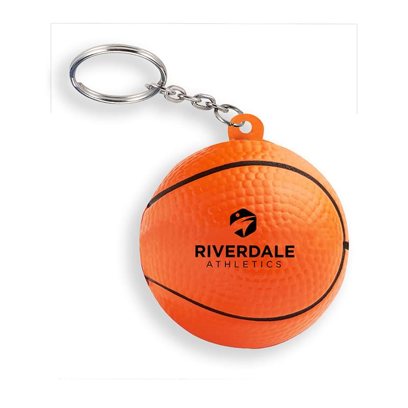 Basketball Stress Ball Keychain