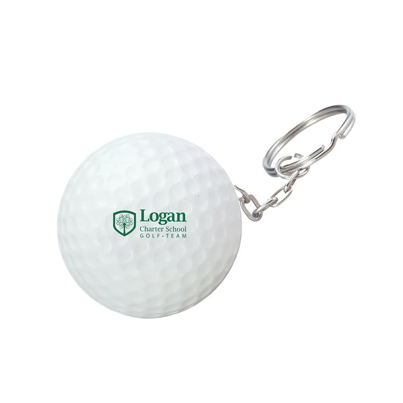 Golf Ball Stress Ball Keychain