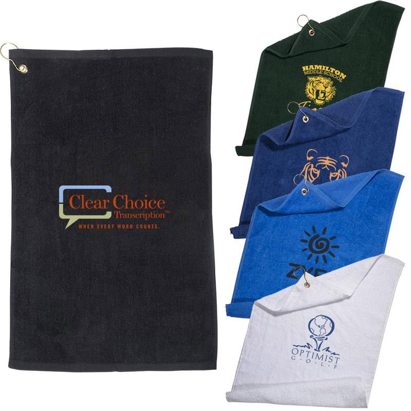 Golf Towel with Grommet and Hook (16" x 25")