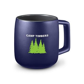 Prime Line 15 oz. Geo Square Handle Ceramic Mug